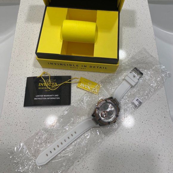 Invicta Bolt Lady (Model 38203 ) Ladies Watch Quartz- White - Picture 4 of 8